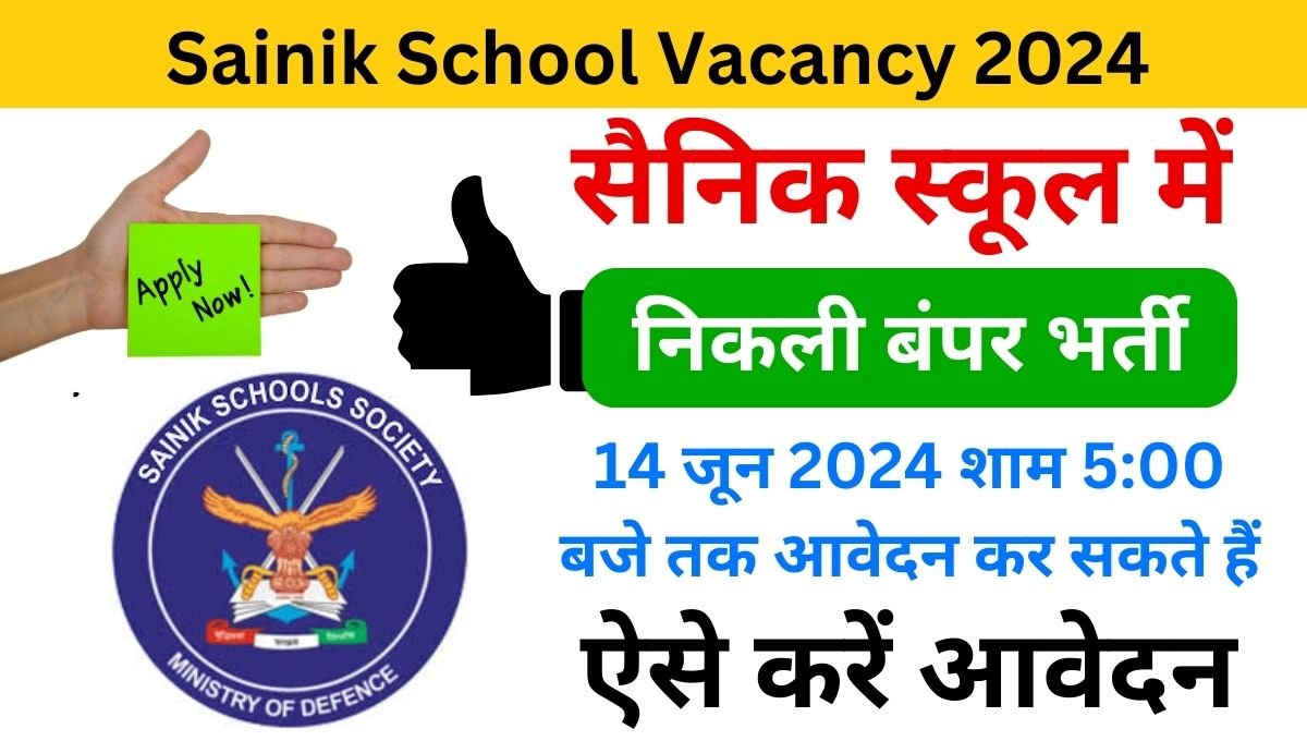 Sainik School Vacancy Recruitment 2024