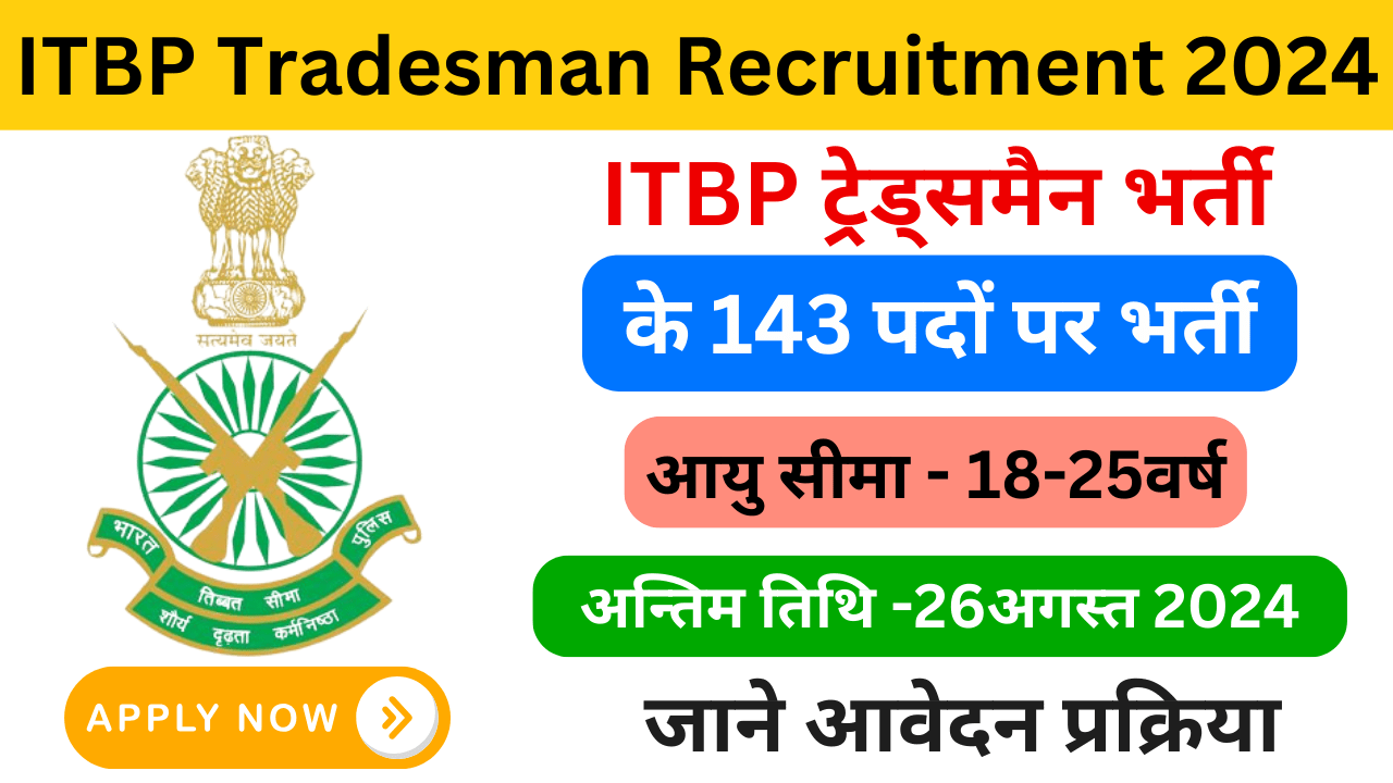 ITBP Tradesman Recruitment 2024