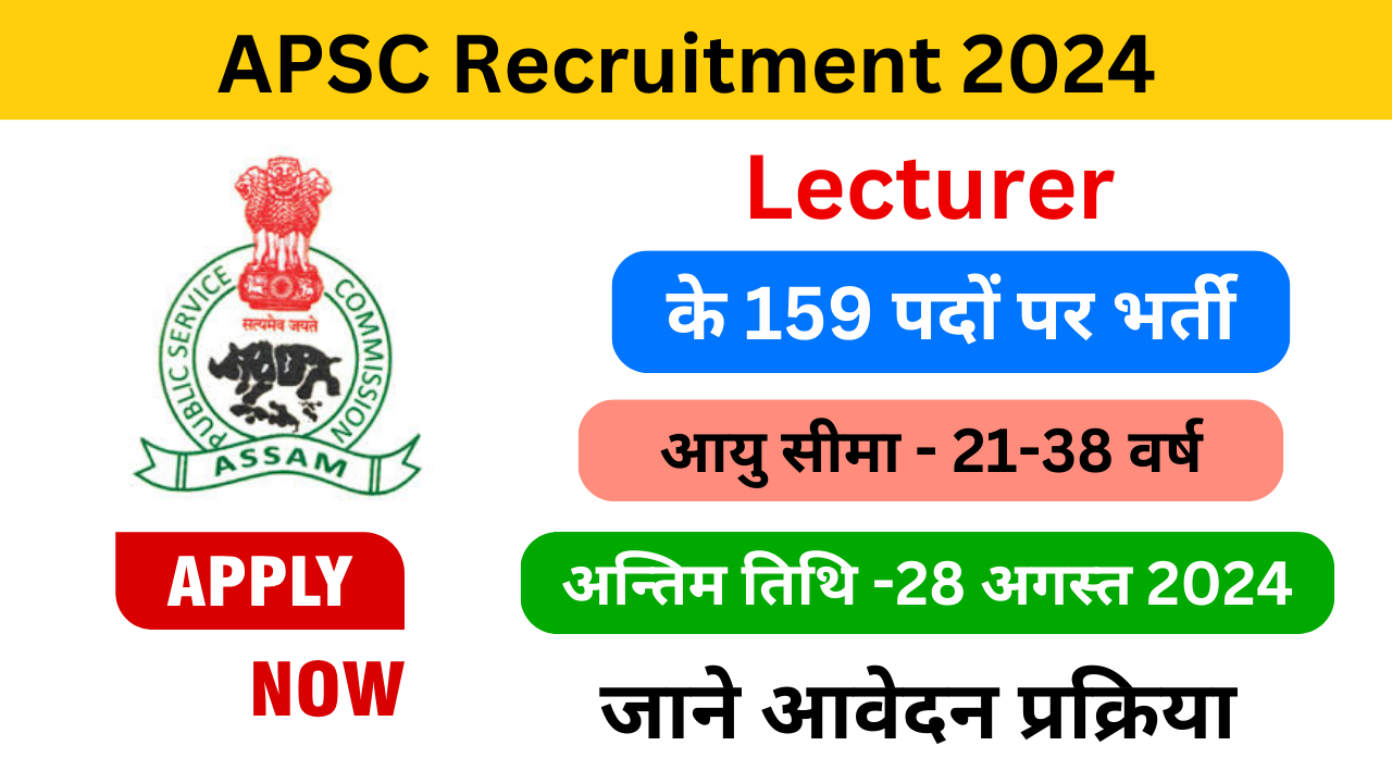 APSC Recruitment 2024 Apply Online Form - Exam Lover