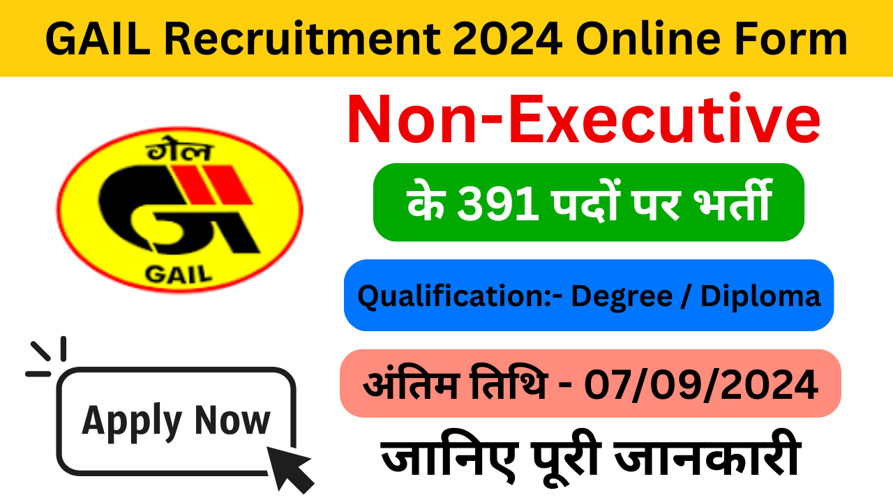 GAIL Recruitment 2024 Online Form - Exam Lover