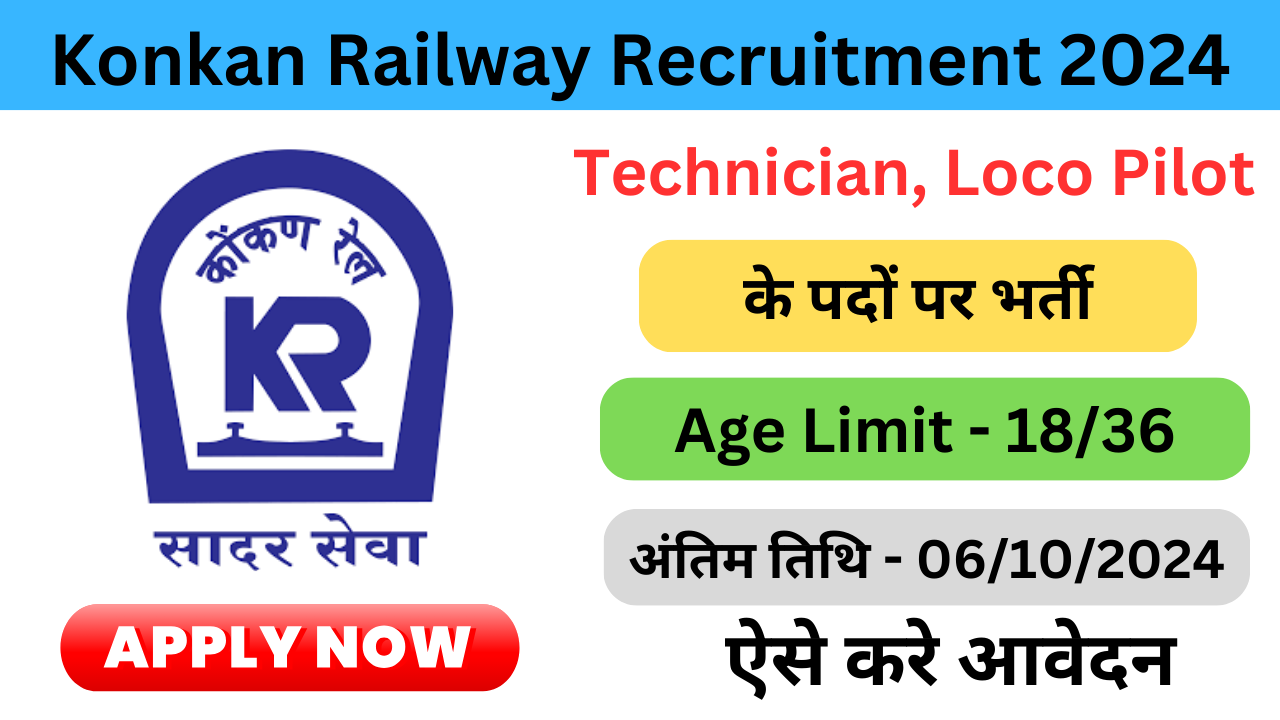 Konkan Railway Recruitment 2024 Apply Online