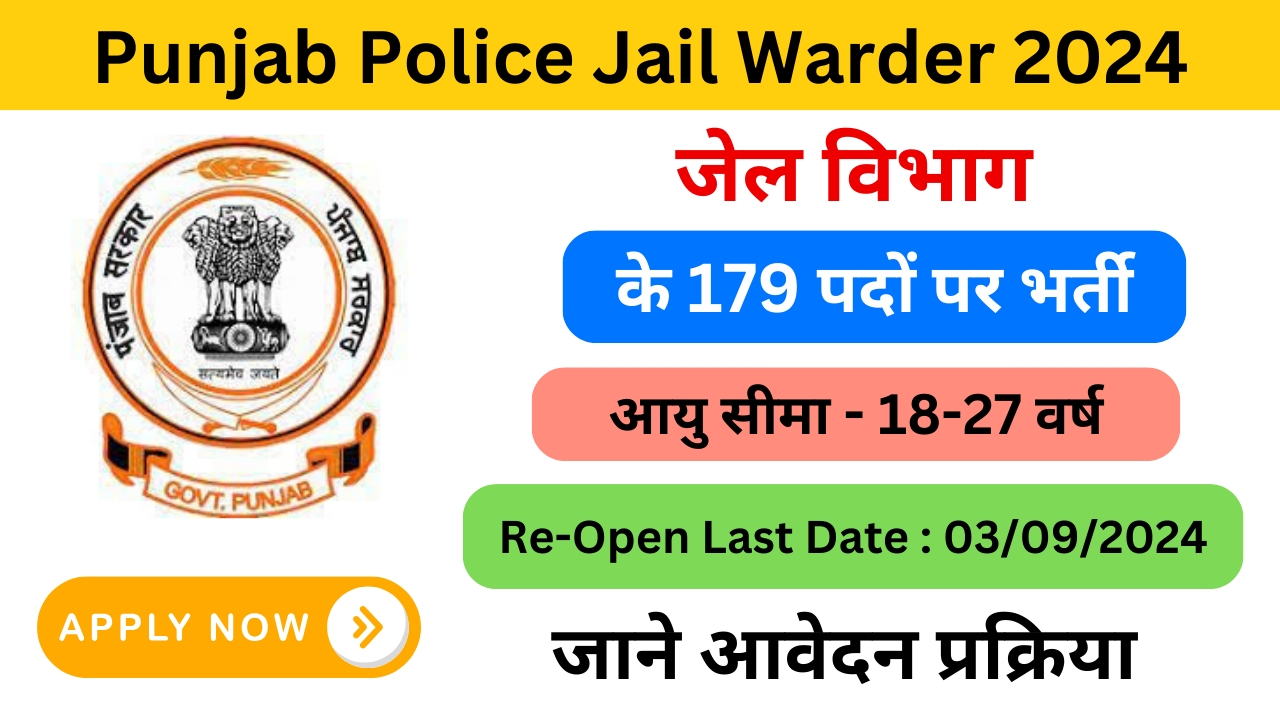 Punjab Police Jail Warder Recruitment 2024