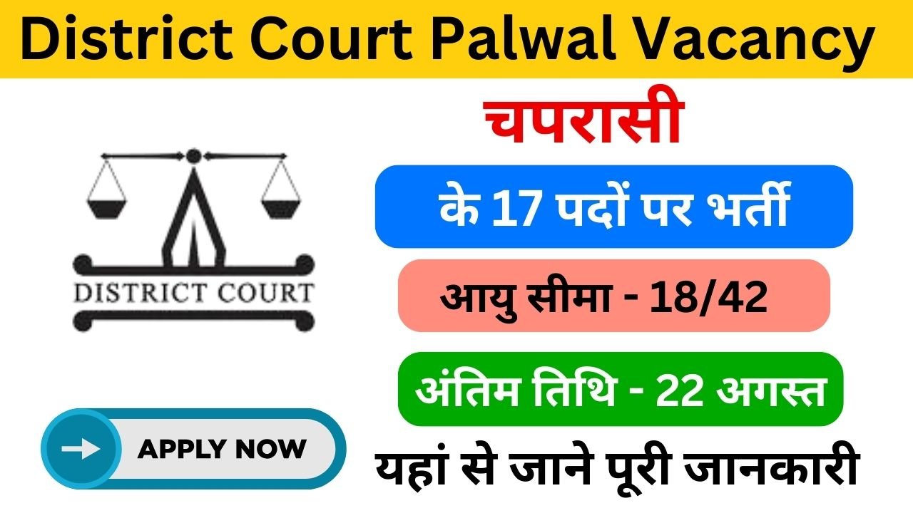 District Court Palwal Vacancy 2024 Eligible / Rejected List