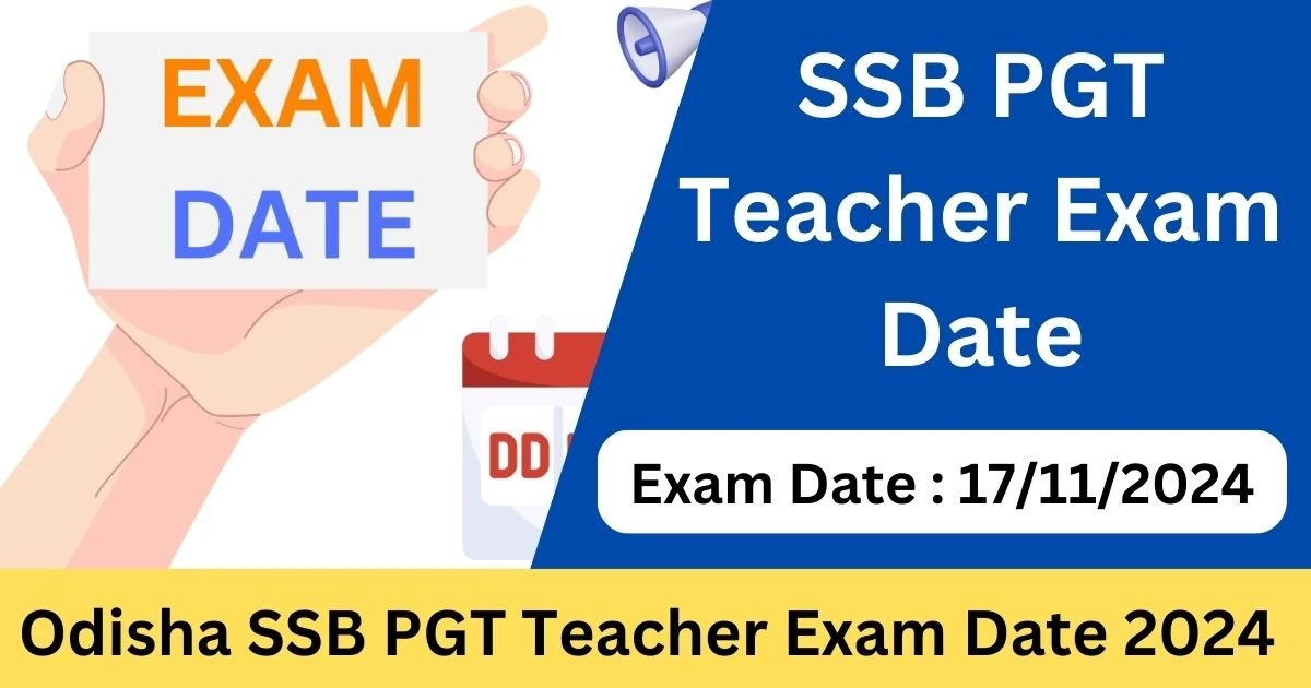 Odisha SSB PGT Teacher Recruitment 2024 - Apply for Latest Teaching Jobs