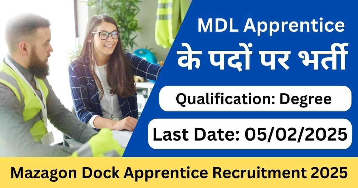 Mazagon Dock Apprentice Recruitment 2025 – Apply Online