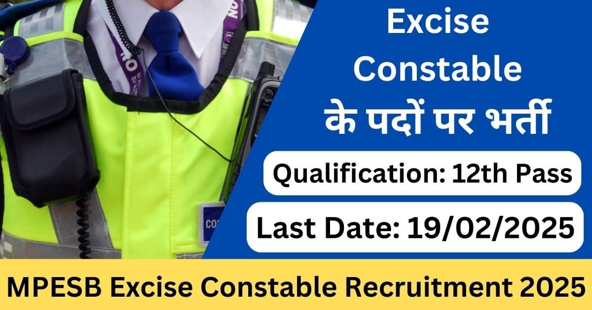 MPESB Excise Constable Recruitment 2025 – Apply Now