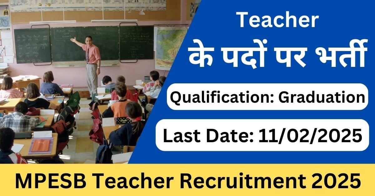 MPESB Teacher Recruitment 2025 - Apply for 10,758 Vacancies