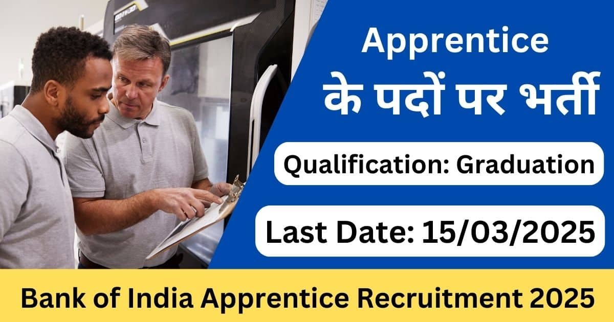 Bank of India Apprentice Recruitment 2025-Exam lover