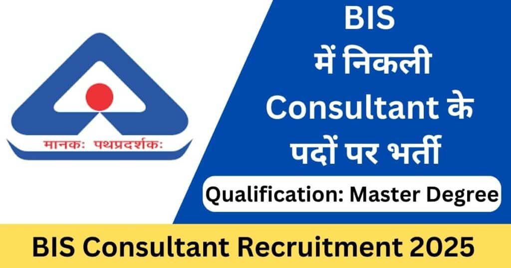 BIS Consultant Vacancy 2025 Apply Online