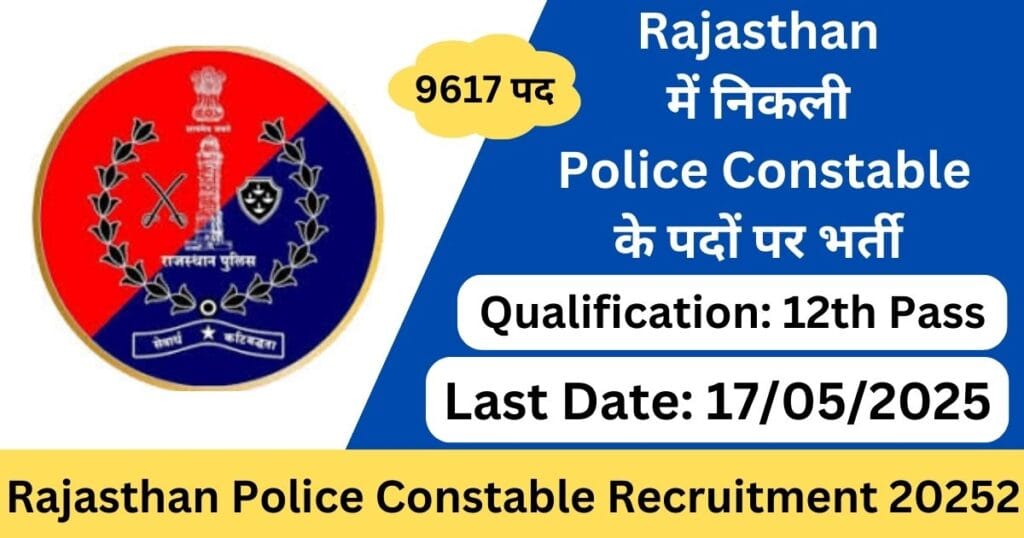 Rajasthan Police Constable Recruitment 2025