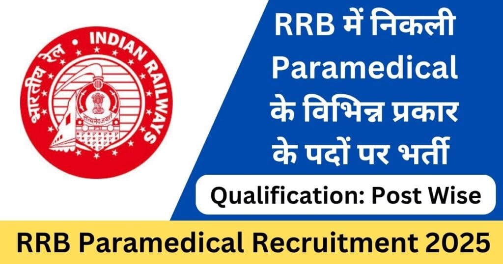 RRB Paramedical Recruitment 2025 Notification