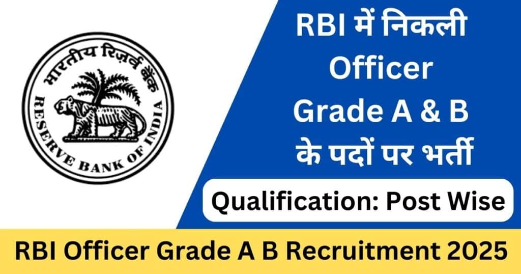 RBI Officer Grade A B Recruitment 2025 Apply Online