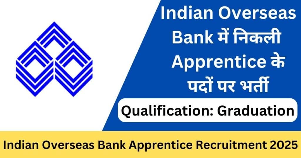 Indian Overseas Bank Apprentice Recruitment 2025