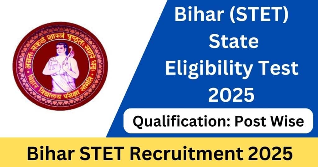 Bihar STET Online Form 2025