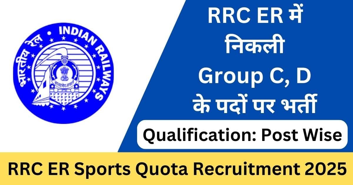 RRC ER Sports Quota Recruitment 2025 Apply Online
