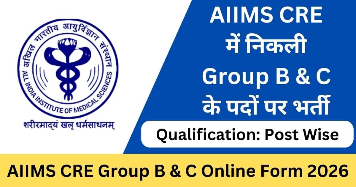 AIIMS CRE 2026 online form