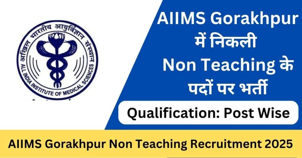 AIIMS Gorakhpur Non Teaching Online Form 2025