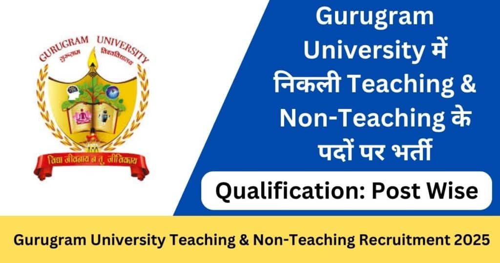 Gurugram University Recruitment 2025