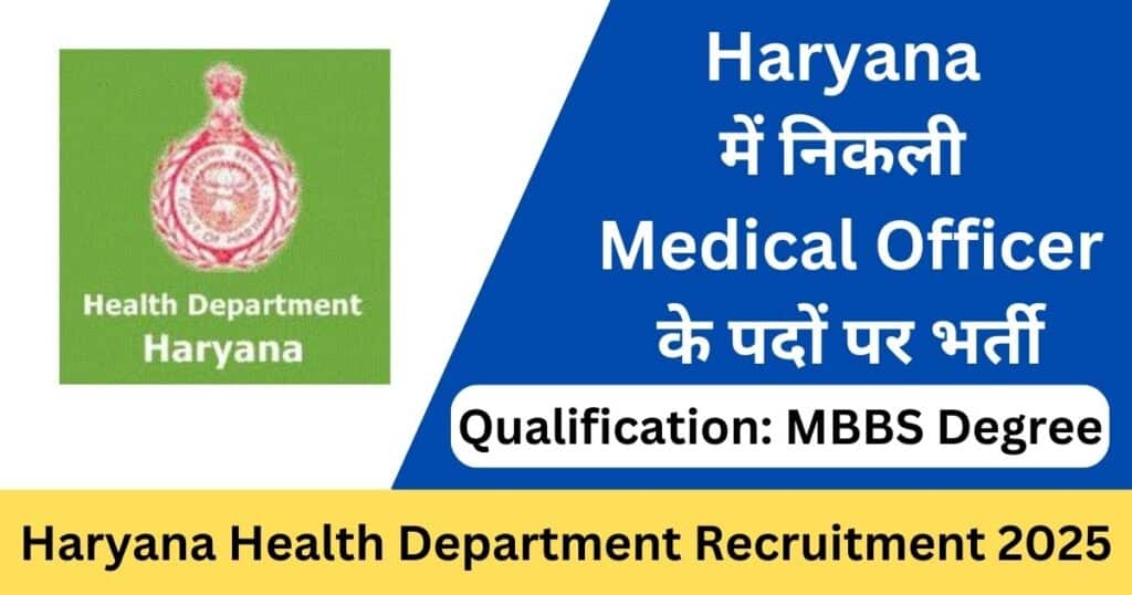 Haryana Health Department Recruitment 2025