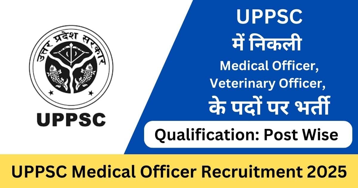 UPPSC Medical Officer Recruitment 2025