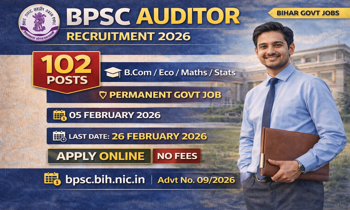 BPSC Auditor Vacancy Online Form 2026