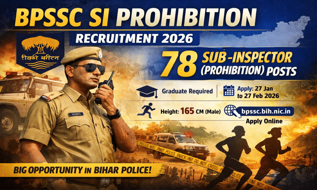 BPSSC SI Prohibition Online Form 2026