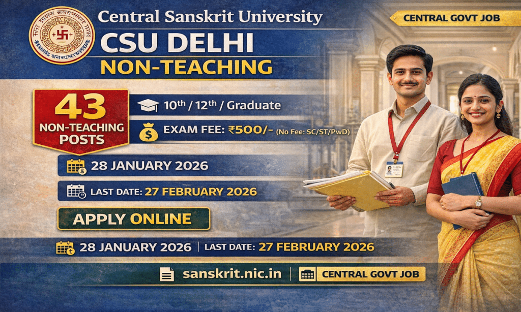 Delhi CSU Non Teaching Vacancy 2026