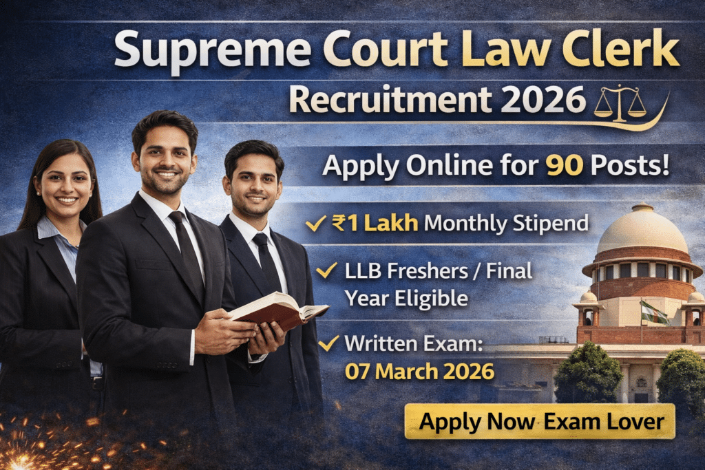 Delhi SCI Law Clerk Recruitment 2026
