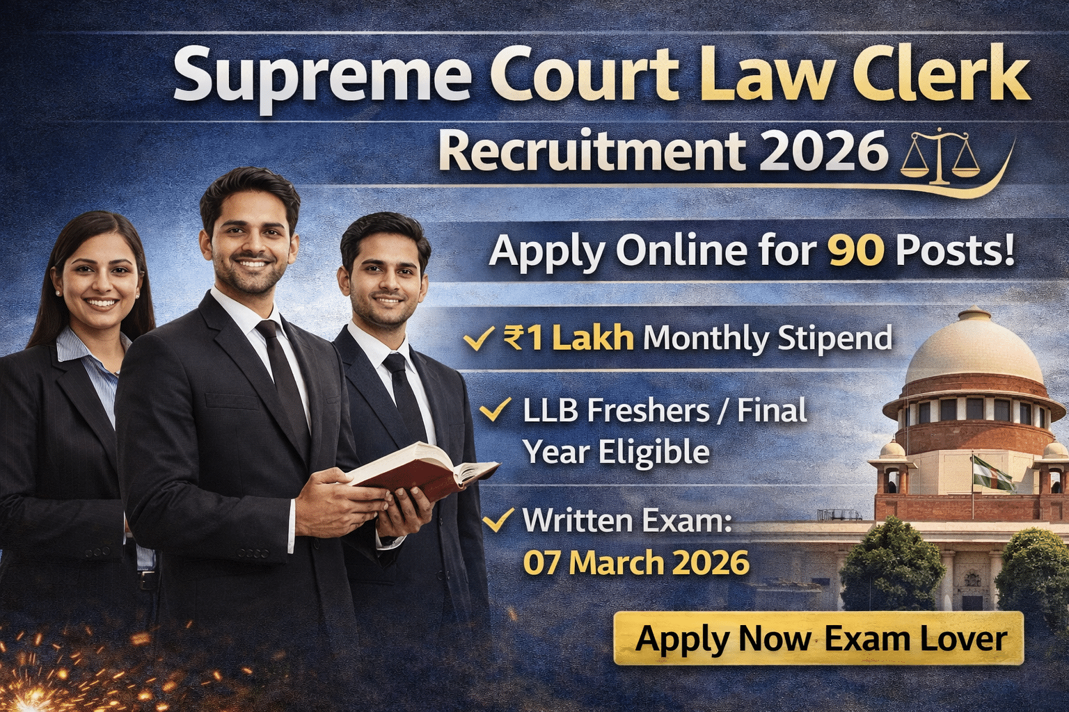 Delhi SCI Law Clerk Recruitment 2026