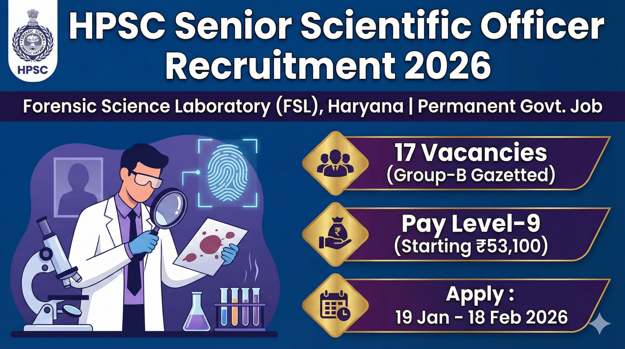 HPSC Senior Scientific Officer Online Form 2026