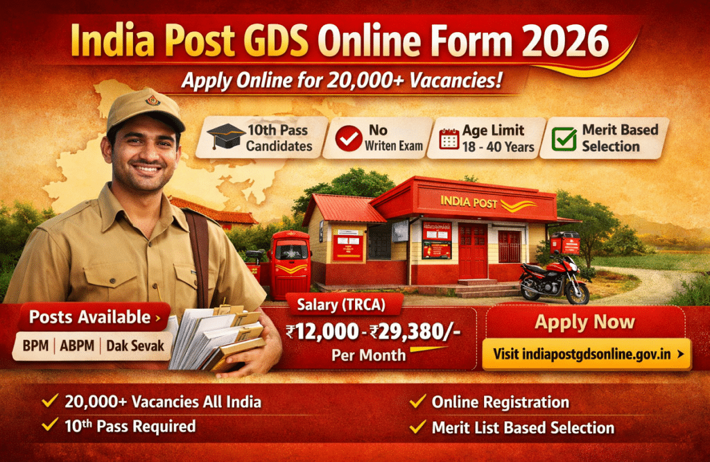 India Post GDS Online Form 2026