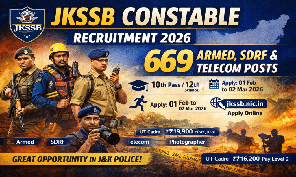 JKSSB Police Constable Vacancy 2026
