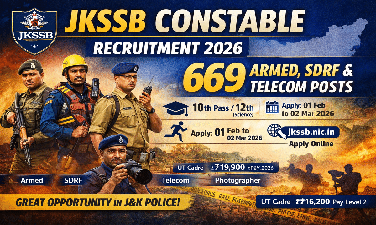 JKSSB Police Constable Vacancy 2026