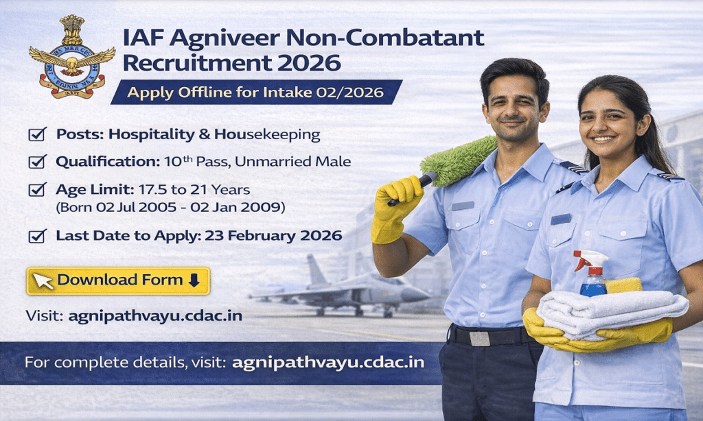 Air Force Agniveer Non Combatant Offline Form 2026