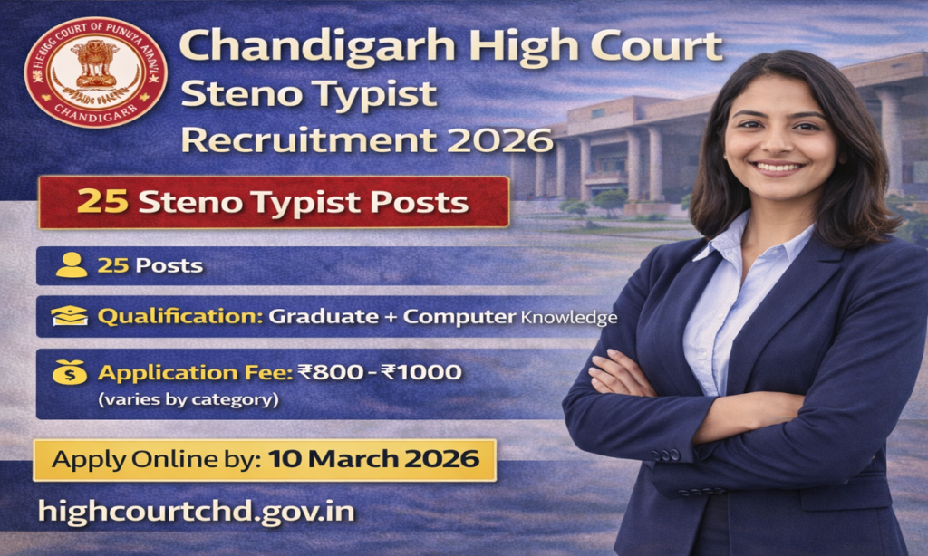 Chandigarh High Court Steno Typist Vacancy 2026