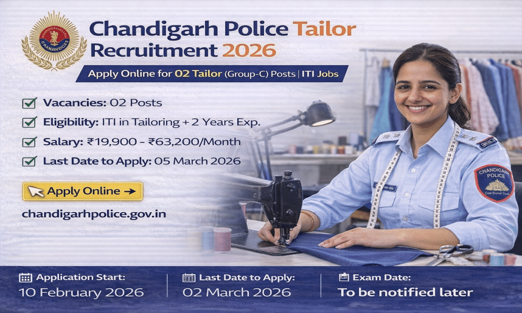 Chandigarh Police Tailor Vacancy 2026