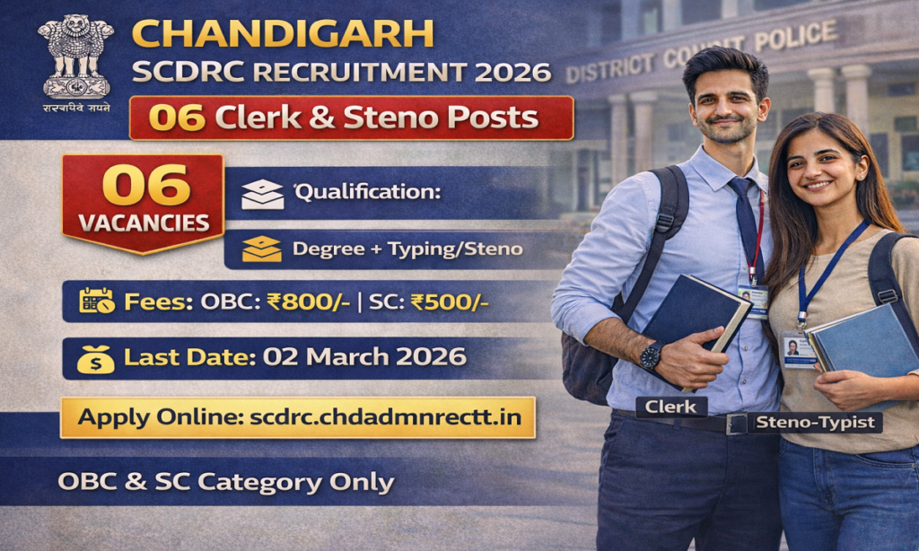 Chandigarh SCDRC Vacancy 2026