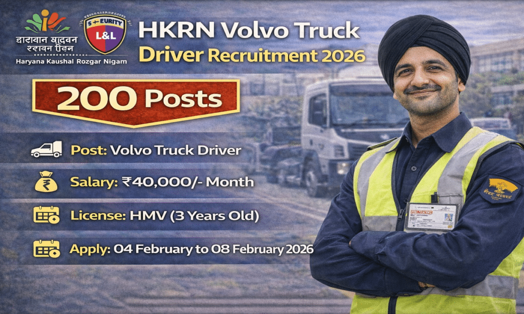HKRN Volvo Truck Driver Recruitment 2026