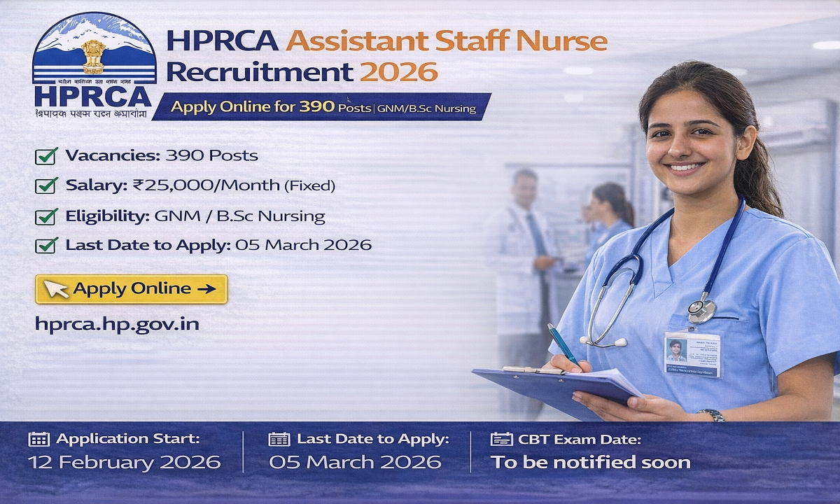 HPRCA Assistant Staff Nurse Vacancy 2026