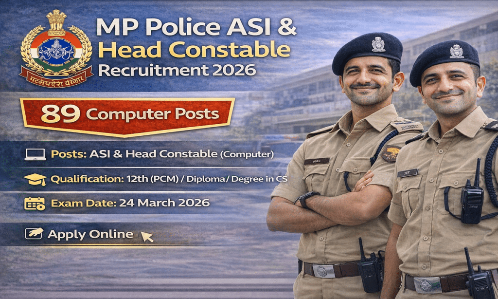 MP Police ASI And HC Recruitment 2026