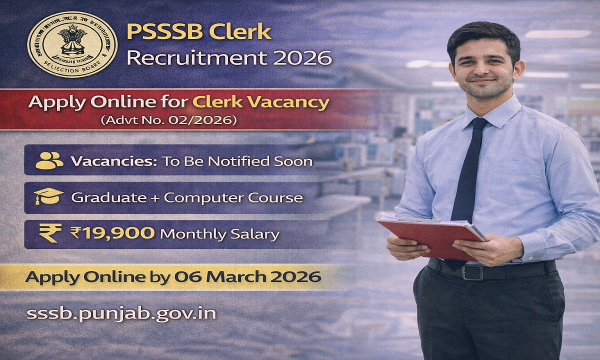 PSSSB Clerk Vacancy 2026
