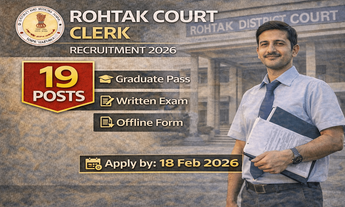 Rohtak Court Clerk Offline Form 2026