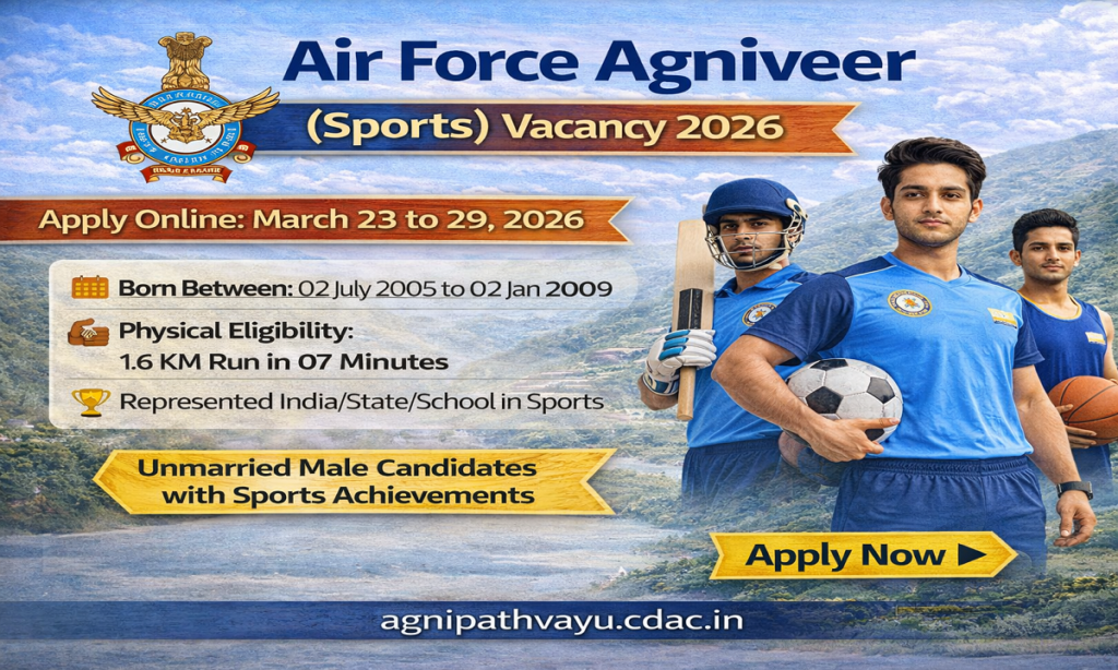 Air Force Agniveer Sports Quota Vacancy 2026
