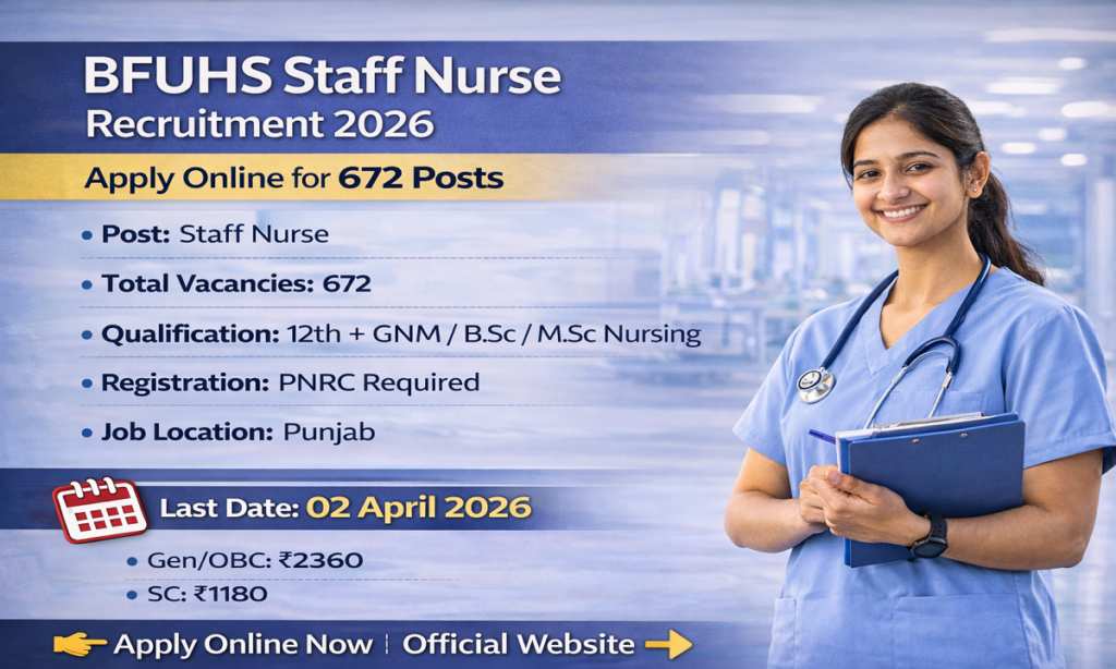 BFUHS Staff Nurse Vacancy 2026