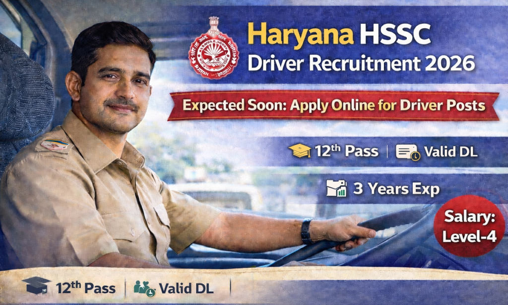 Haryana HSSC Driver Vacancy 2026