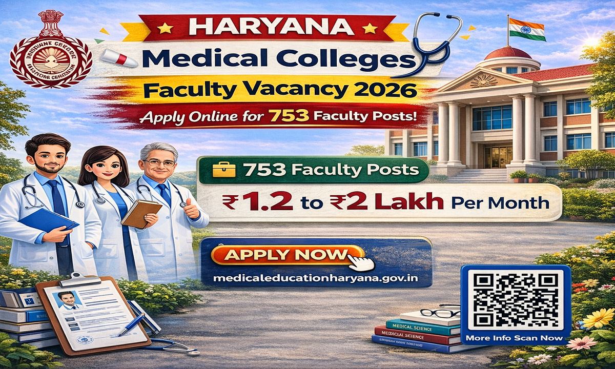 Haryana Medical Colleges Faculty Vacancy 2026
