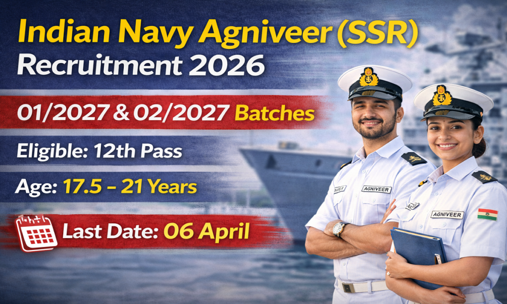 Indian Navy Agniveer SSR Vacancy 2026