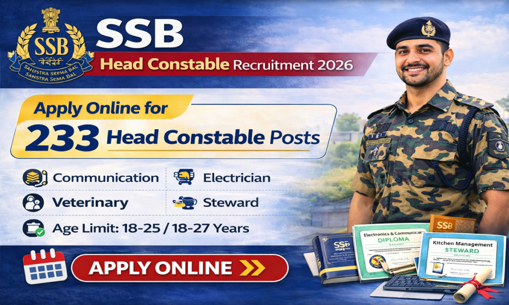 SSB HC Recruitment 2026