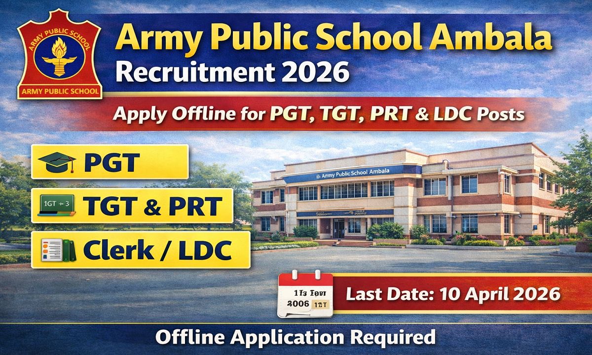 APS Ambala Vacancy 2026
