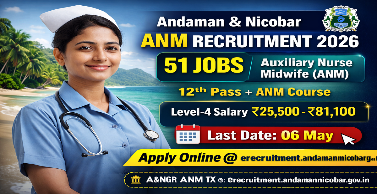 Andaman Nicobar ANM Vacancy 2026 Apply Online